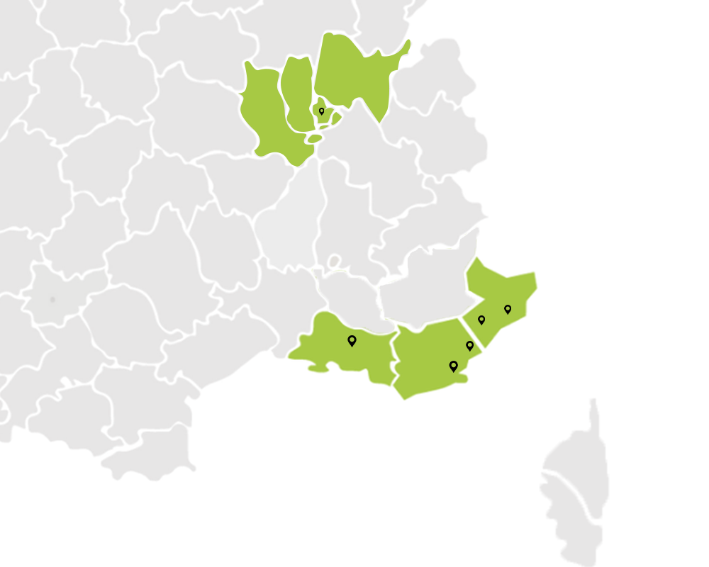 Carte de la zone d'intervention
